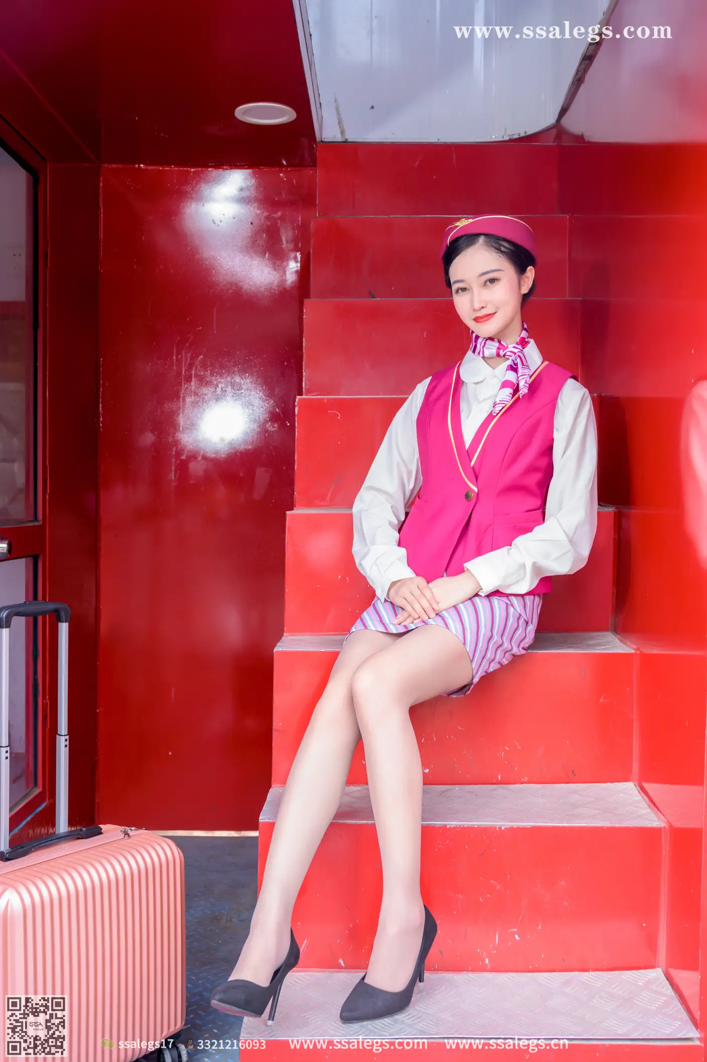 [Mzsock] NO.435 Her stewardess dream (top) silk club#[127P]-14