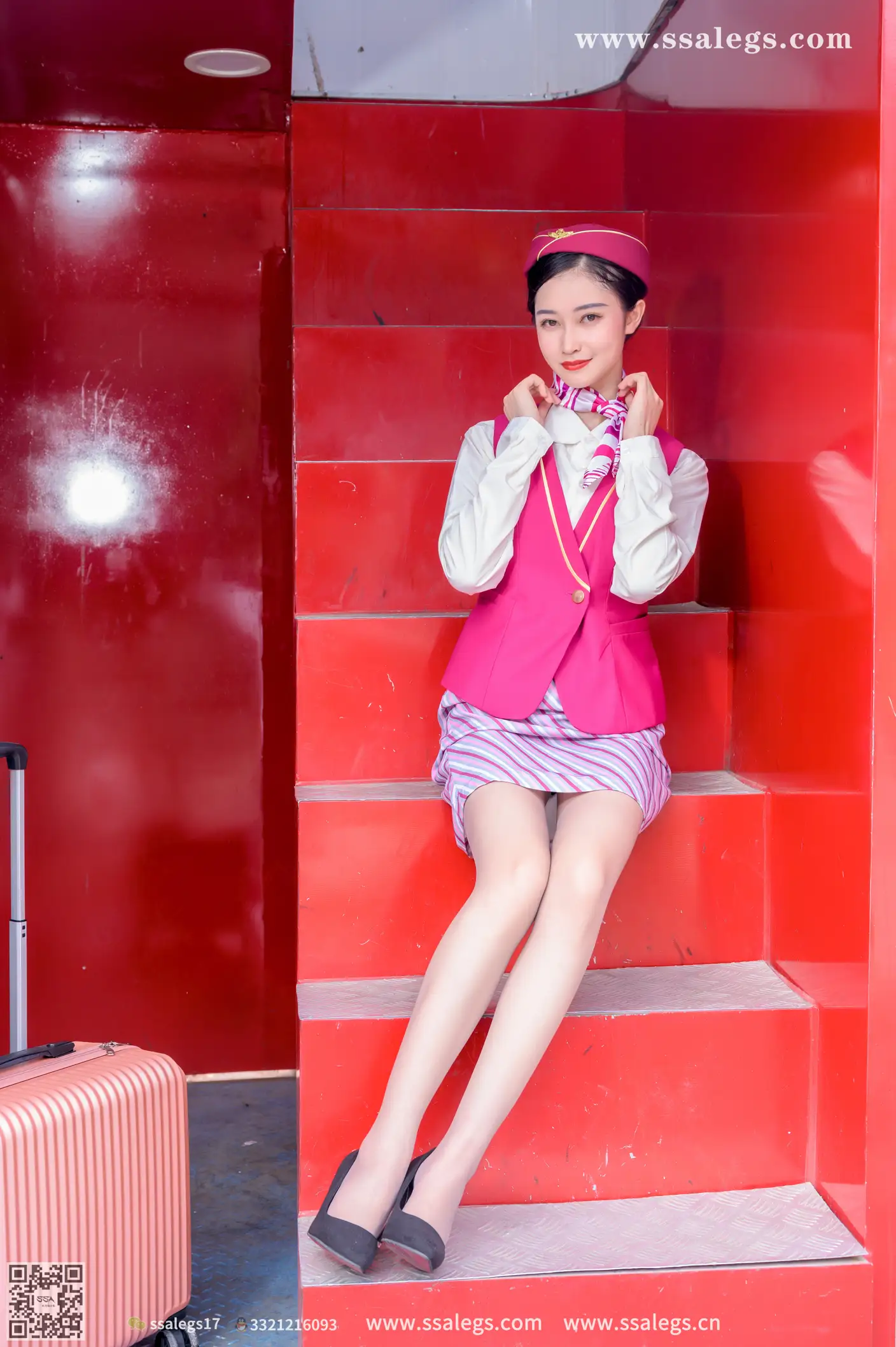 [Mzsock] NO.435 Her stewardess dream (top) silk club#[127P]-23