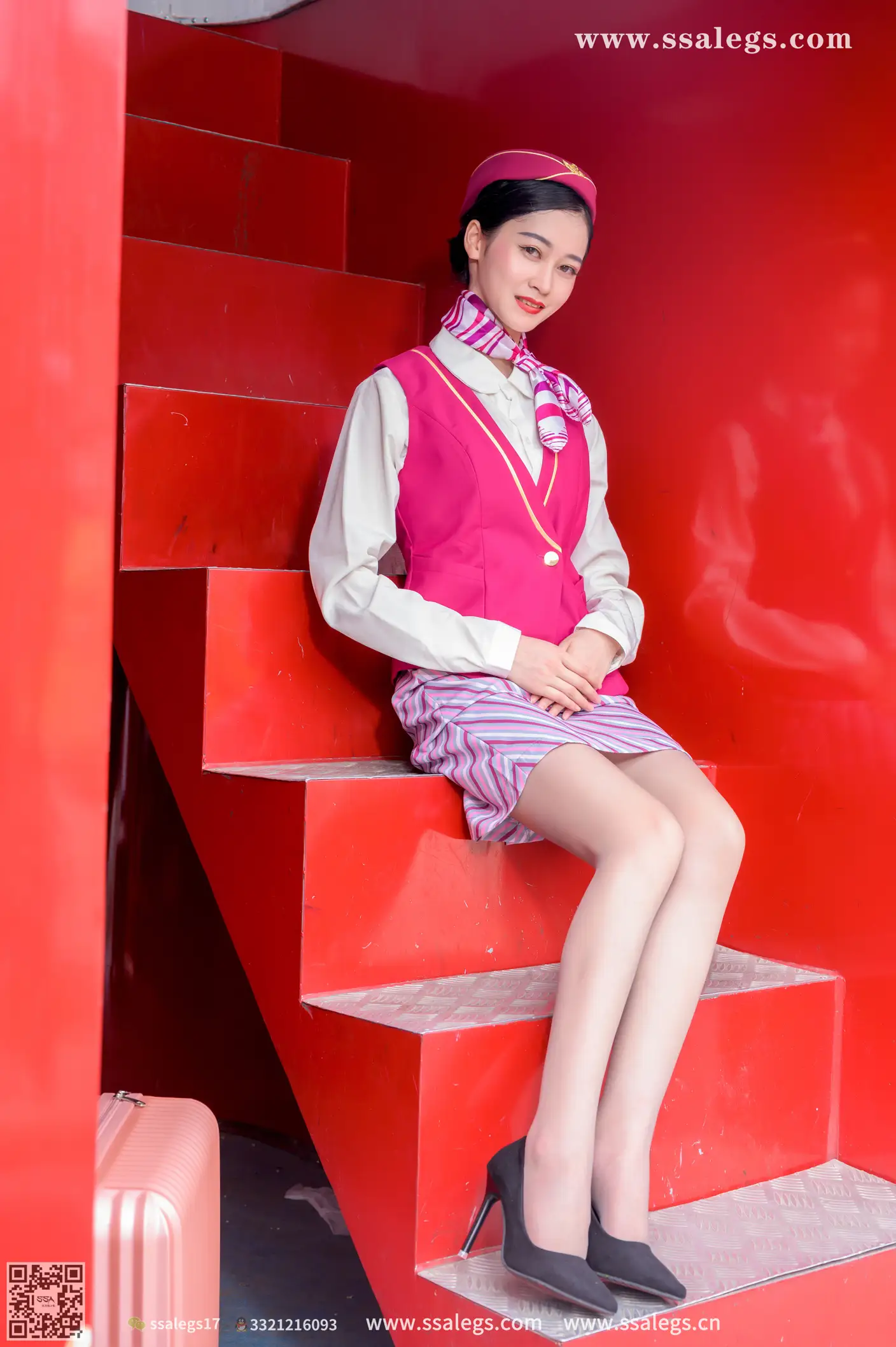 [Mzsock] NO.435 Her stewardess dream (top) silk club#[127P]-29