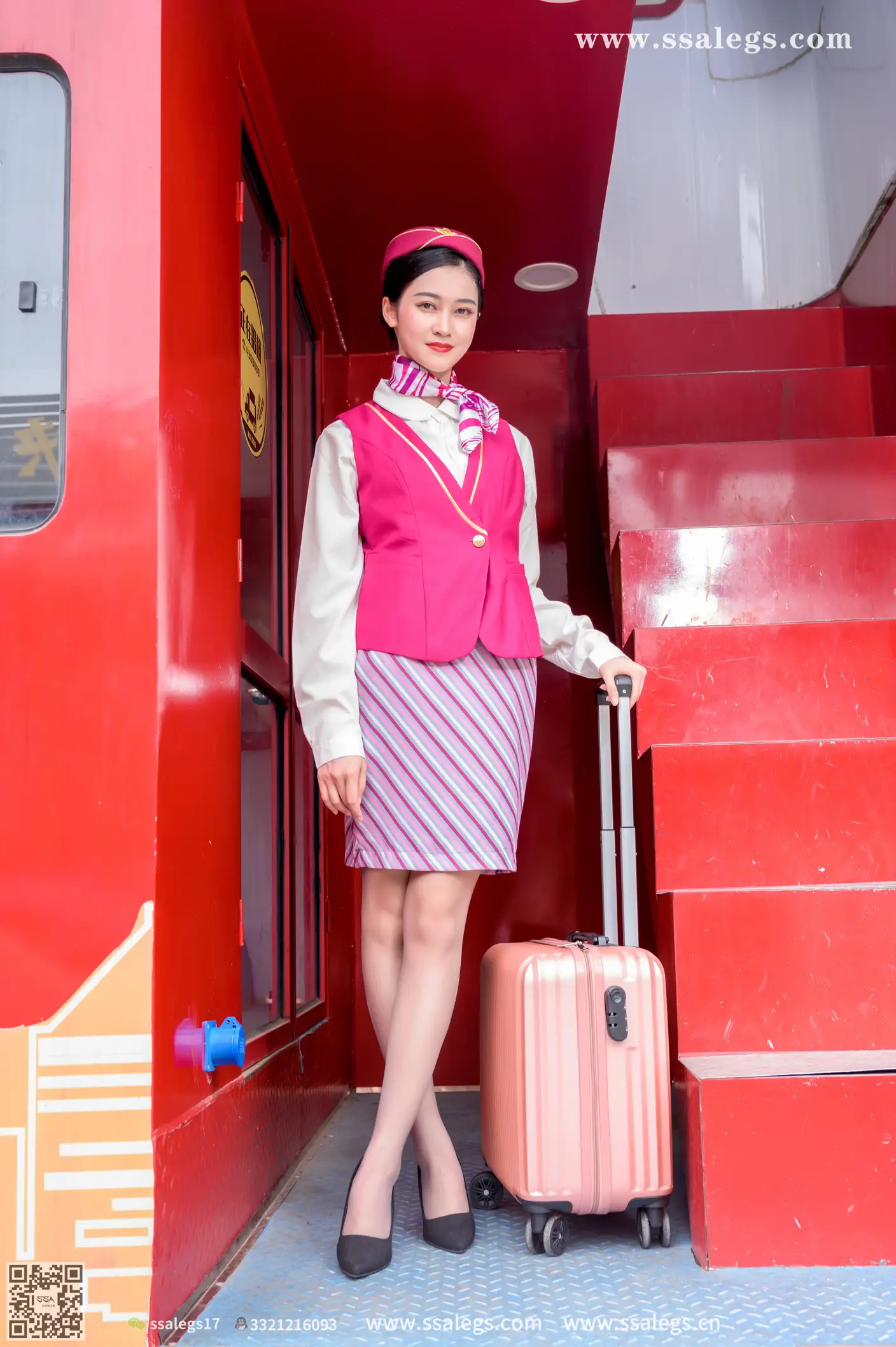 [Mzsock] NO.435 Her stewardess dream (top) silk club#[127P]-68