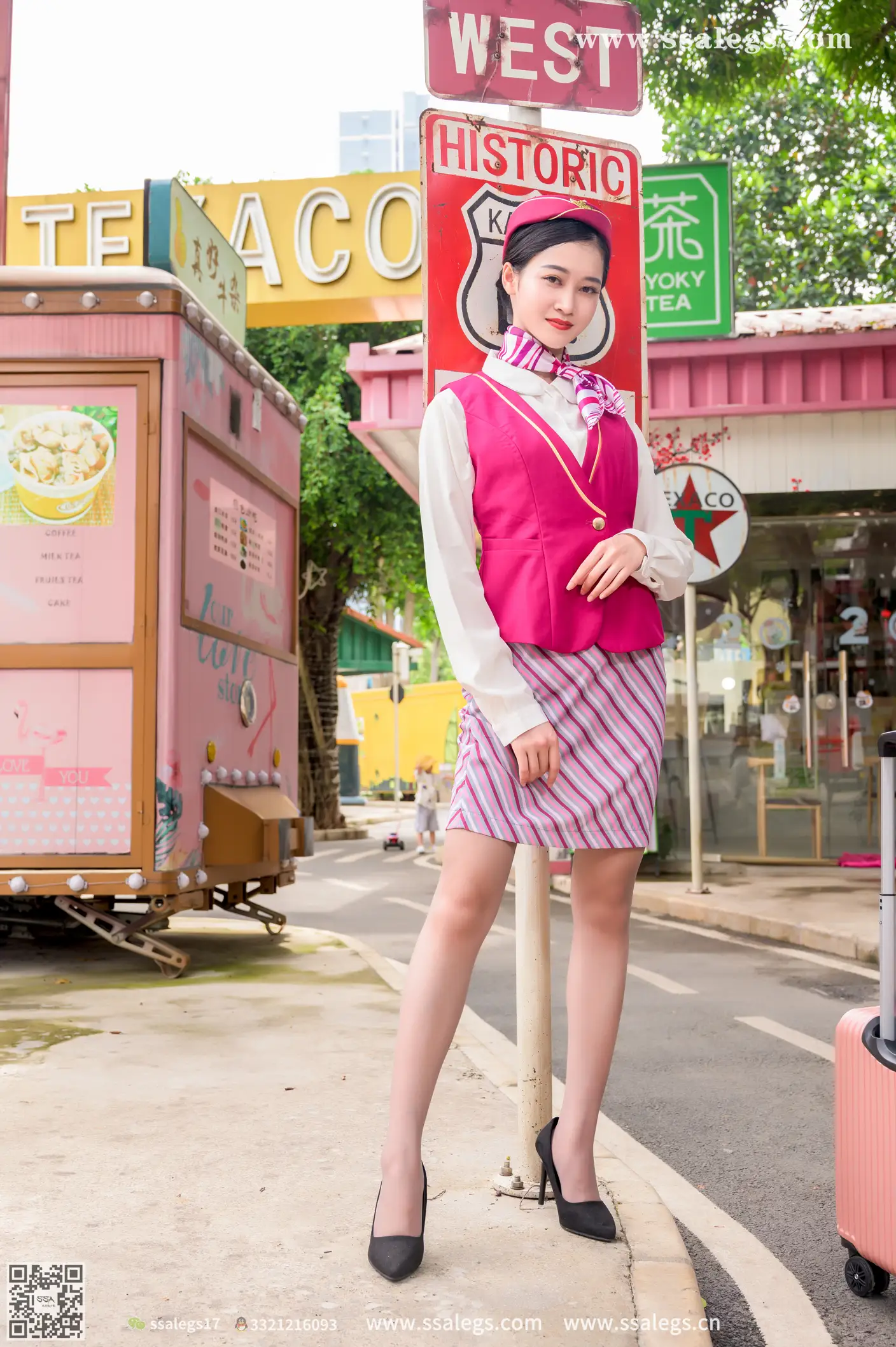 [Mzsock] NO.435 Her stewardess dream (top) silk club#[127P]-86