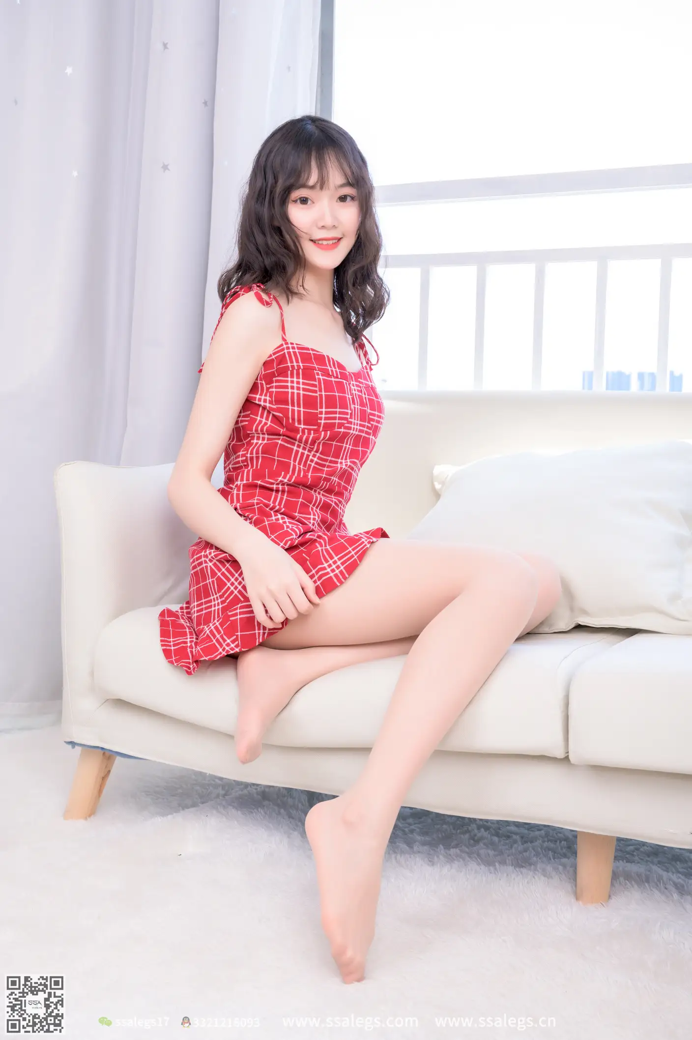 [Mzsock] NO.416 Yangyang My red plaid skirt (below) silk club#[112P]-74