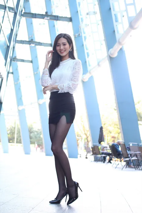 [Mzsock] NO.056 Zhang Jun OL uniform high heels beautiful legs outdoor shooting street photography#[103P]-33